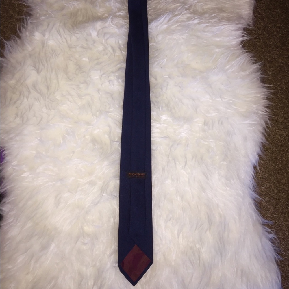 Navy Blue Yves Saint Laurent Neck Tie.